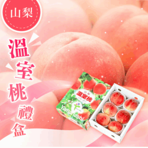 山梨溫室桃禮盒1kg 青秀 (5-6玉)2盒起(可批發)